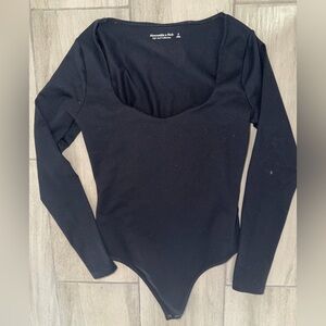 Abercrombie Soft A&F Black Bodysuit